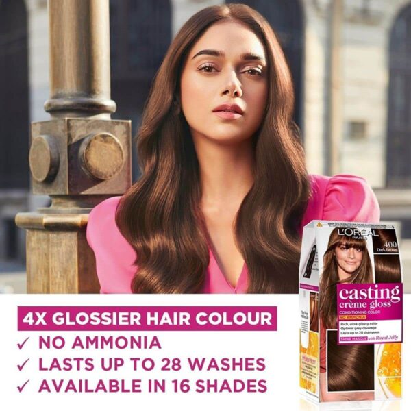 L'Oréal Paris Dark Brown 400, 87.5g+72ml - Image 4