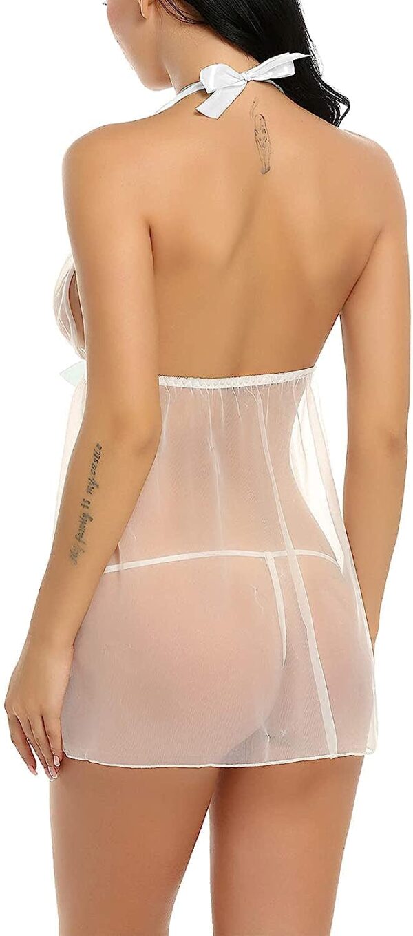 HiloRill Women's Net Above Knee Babydoll Nightwear | Sleepwear| Honeymoon Wear - Image 3