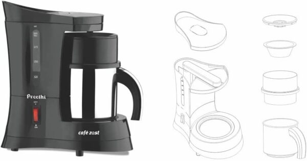 Preethi CM210 Coffee Maker (Black) - Image 3