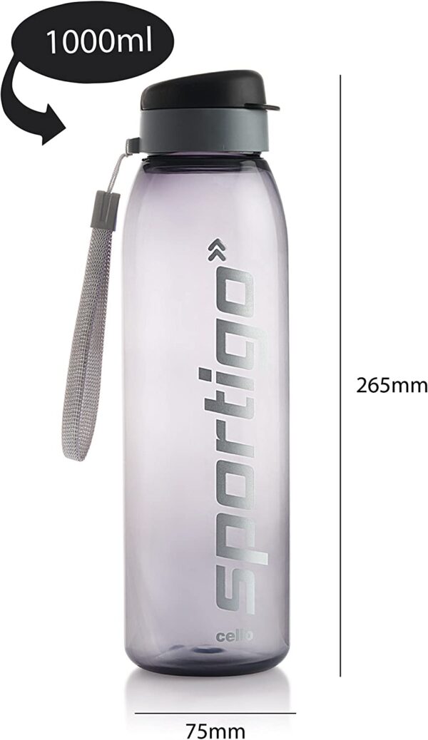 Cello Sportigo Plastic Bottle Set, 1 Litre, Set of 2, Assorted - Image 2