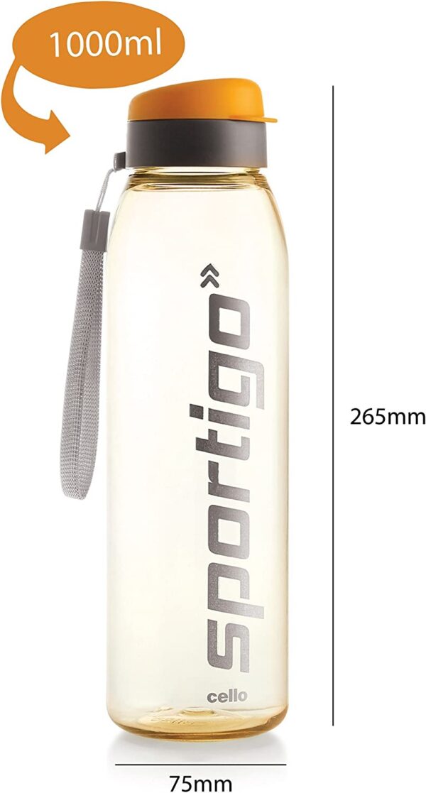 Cello Sportigo Plastic Bottle Set, 1 Litre, Set of 2, Assorted - Image 3