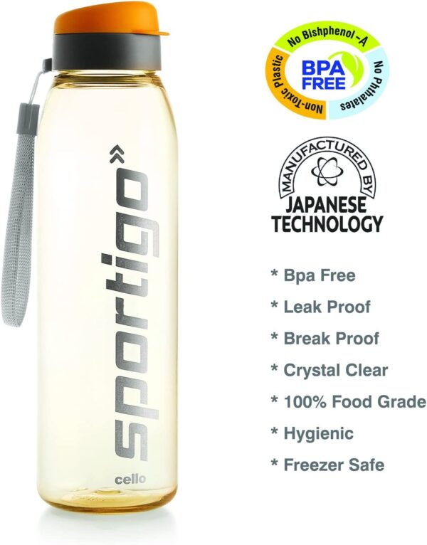 Cello Sportigo Plastic Bottle Set, 1 Litre, Set of 2, Assorted - Image 4