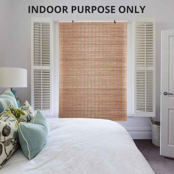 Kurtzy Bamboo Curtain Door Window Closer Shades 180cm x 90cm Protective Screen-Beige - Image 3