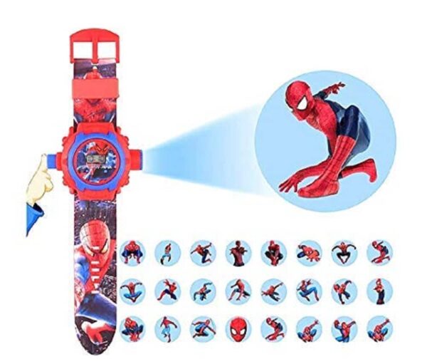 Spiderman- 24 Images Projector Watch Digital Wrist Watch for Boys and Girls Gift X-mas Gift - Image 2