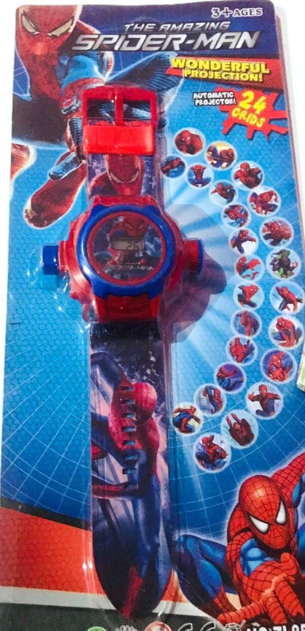 Spiderman- 24 Images Projector Watch Digital Wrist Watch for Boys and Girls Gift X-mas Gift - Image 5