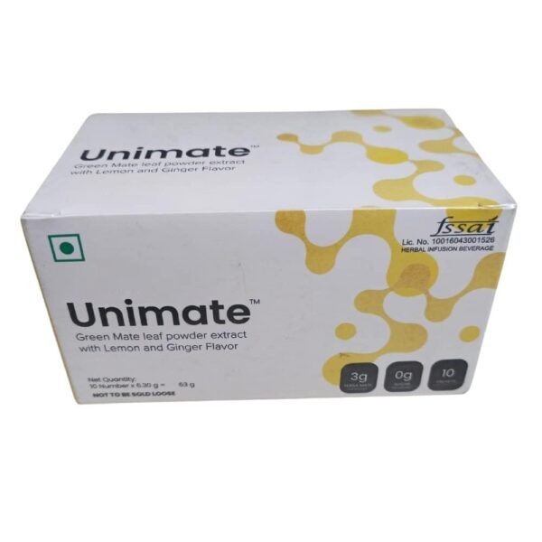 AuraNutrition unimate green mate leaf powder extract with lemon and ginger flavor - Image 3