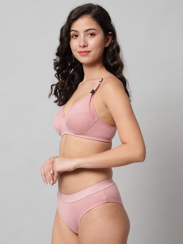 Accessorize Kingdom Women Cotton 2 Piece Maternity Nursing Bra and Panties Lingerie Set | Everyday Maternity Bra for Women Feeding Combo (B, Pack of 3, 40) - Image 3