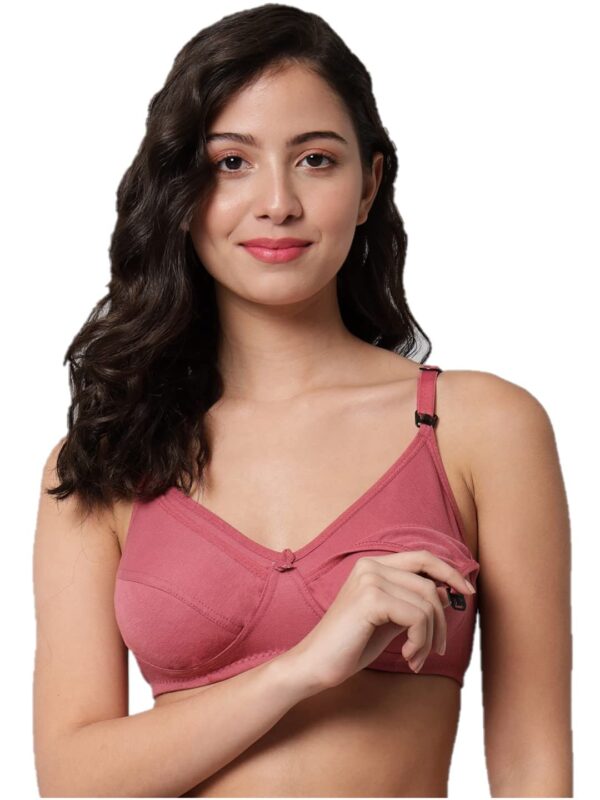 Accessorize Kingdom Women Cotton Blend Maternity Nursing Feeding Bra | Everyday Maternity Bra for Women (C, Brown, 36)