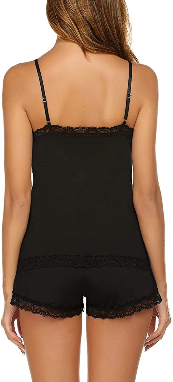 Accessorize Kingdom Women's Polyester Solid Nightwear Set Pack of 1 (300_Black_Free Size) - Image 3