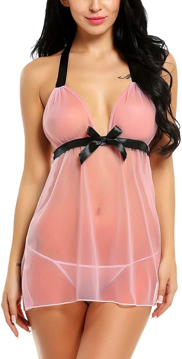 Accessorize Kingdom Women's Net Solid Knee Length Babydoll (Hot Pink_Free Size_168)