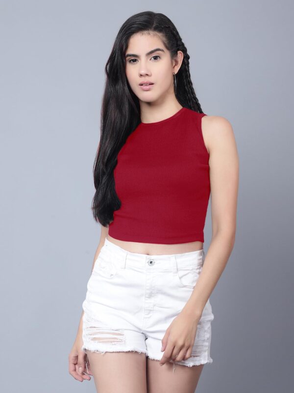 Accessorize Kingdom Tops for Women | Crop top Tank top | Beach wear | Stylish Tops | Inner for Women | Ribbed Tops | Spaghetti top | Gym Tops | Trendy Tops - Image 3