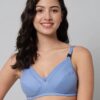 Accessorize Kingdom Women Cotton Blend Maternity Nursing Feeding Bra | Everyday Maternity Bra for Women (C, Light Blue, 34) - Image 3