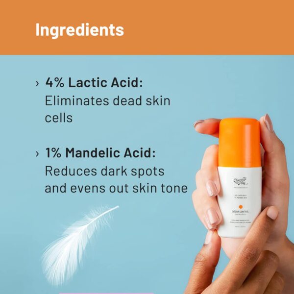 Chemist at Play UnderArm Roll-On with 5% AHA, Lactic Acid & 1% Mandelic Acid | Prevents Body Odour, Brightens Skin & Exfoliates Underarm | For Sensitive Skin | Fragrance Free | Alcohol Free - 40ml - Image 3