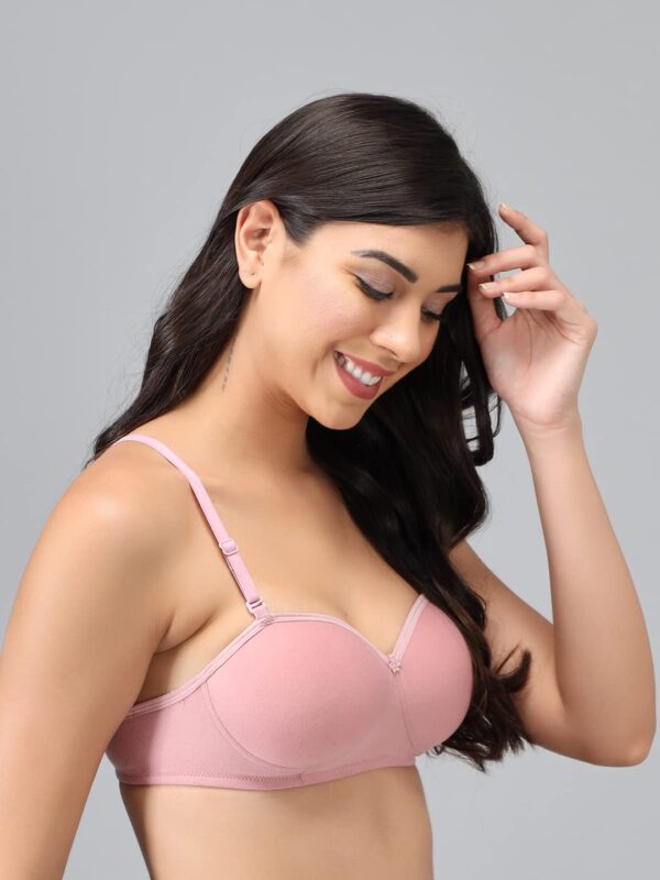 Accessorize Kingdom Cotton Lightly-Padded Wire Free Regular Wear T-Shirt Bra for Women (A, 34) Multicolour - Image 2
