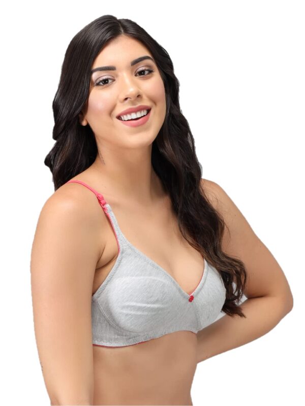 Accessorize Kingdom Women's Cotton Non-Padded Wire Free Regular Wear T-Shirt Bra Pack of 3 (NP01n) (B, 38) Multicolour - Image 2