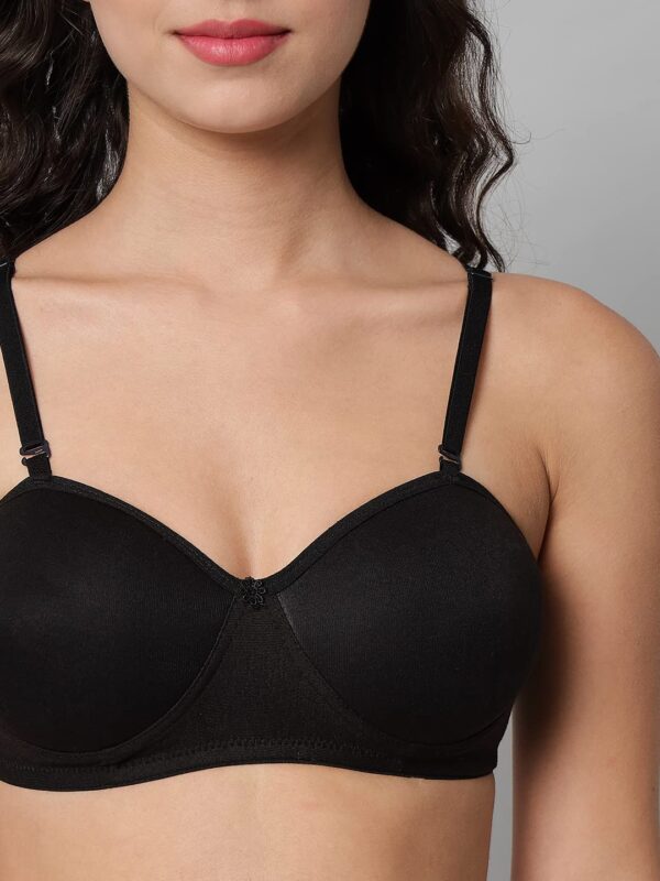Accessorize Kingdom Women Sexy Cotton 2 Piece Bridal Bra and Panties Lingerie Set for Honeymoon | Anniversary | Everyday Bra Pant Comboy (B, Black, 30) - Image 4