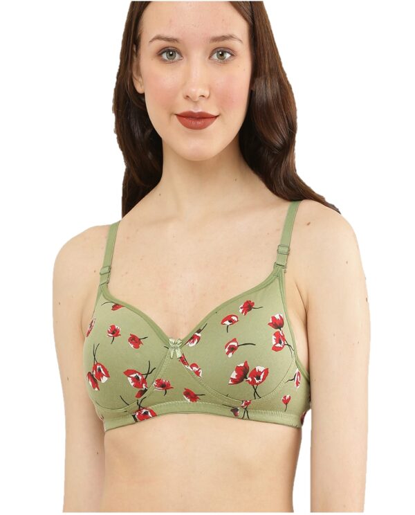 Accessorize Kingdom Everyday Soft Cotton Classic Bra for Women (30B, Green)