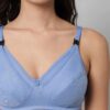 Accessorize Kingdom Women Cotton Blend Maternity Nursing Feeding Bra | Everyday Maternity Bra for Women (C, Light Blue, 34) - Image 4