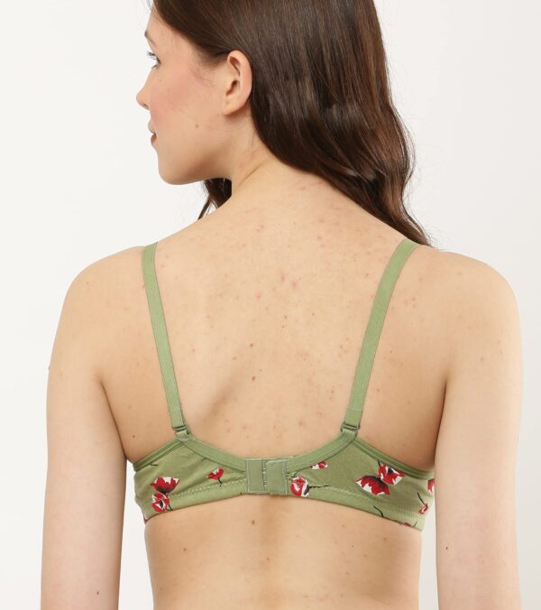 Accessorize Kingdom Everyday Soft Cotton Classic Bra for Women (30B, Green) - Image 2