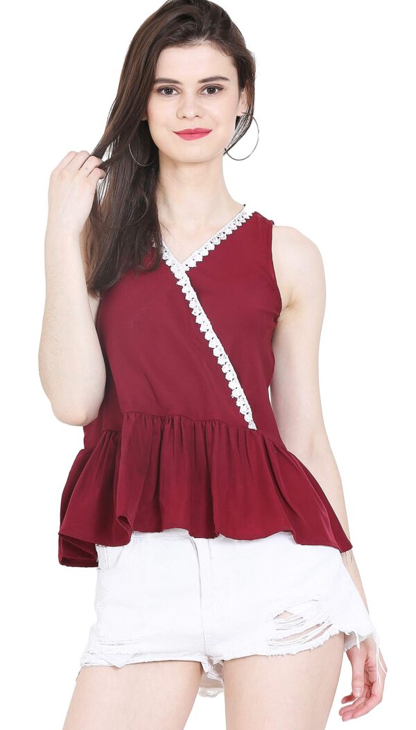 Accessorize Kingdom Women's Top (Maroon, M)