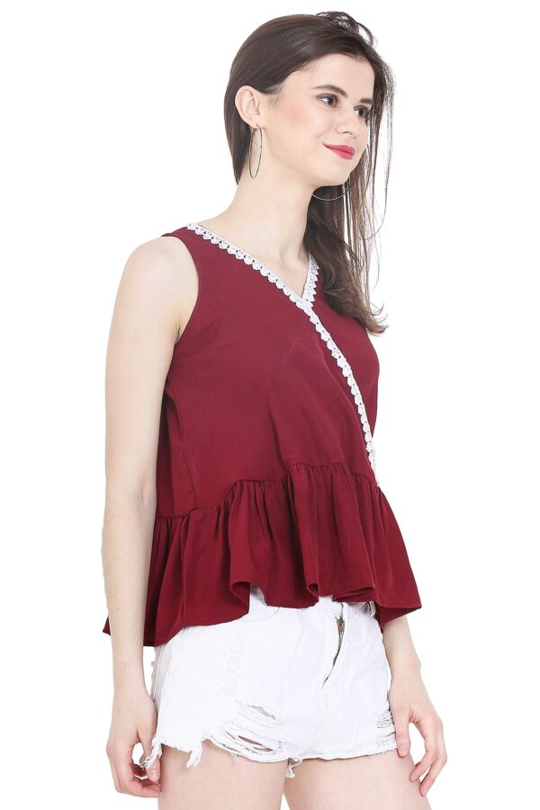 Accessorize Kingdom Women's Top (Maroon, L) - Image 3