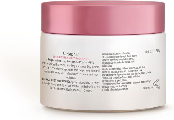Cetaphil Brightening Day and Night Protection Cream, White, 50 ml Combo - Image 3