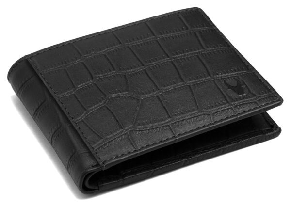 WildHorn Black Leather Wallet for Men I 9 Card Slots I 2 Currency & Secret Compartments I 1 Zipper & 3 ID Card Slots