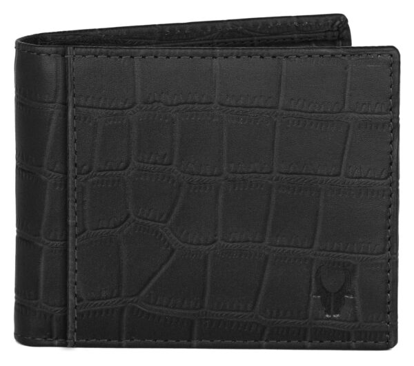 WildHorn Black Leather Wallet for Men I 9 Card Slots I 2 Currency & Secret Compartments I 1 Zipper & 3 ID Card Slots - Image 3
