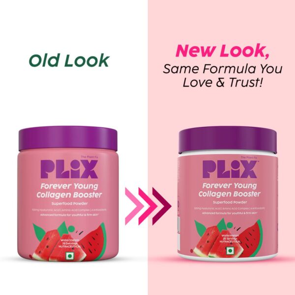 Employment Hours Collagen Supplement Powder to support Skin Elasticity, Firmness & Youthful Glow | 100% Plant-based with Hyaluronic Acid & Vitamin C | For Women & Men | Watermelon Flavour, Pack of 1 - Image 2